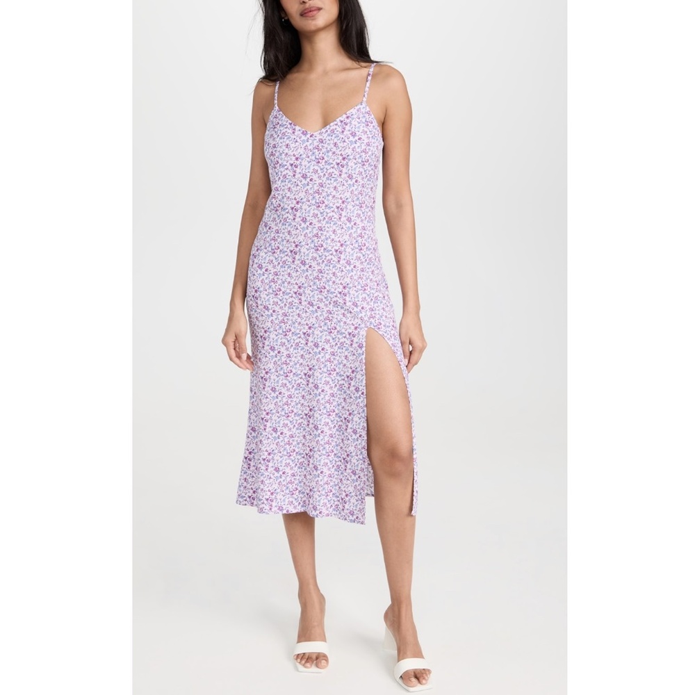 Reformation Crimini Midi Dress Muse Floral Purple Size 12